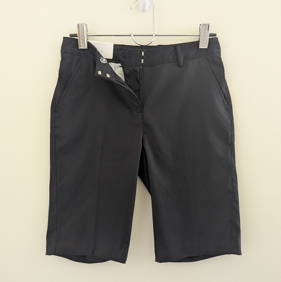 NWT Greg Norman WOMEN'S Golf Bermuda Shorts  Small 0/ S Sleek Performance Black - Picture 2 of 9